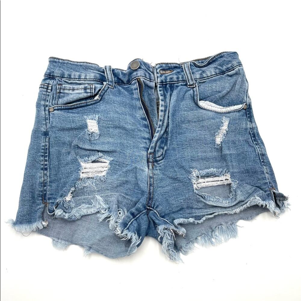 BLACK LABEL C'EST TOI denim jean short light wash size MEDIUM - Picture 5 of 5
